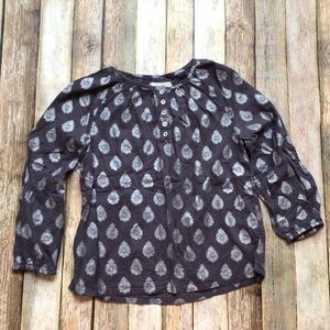 Peek Light Weight Silver Print Top